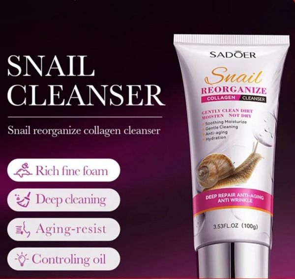 SADOER Intensively cleansing facial foam with snail mucin 100g